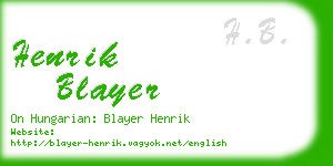 henrik blayer business card